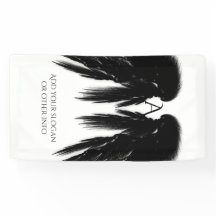 ブラックエンジェルウィングズモノグラム垂直