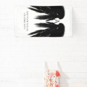 ブラックエンジェルウィングズモノグラム垂直 横断幕 (インサイチュ)