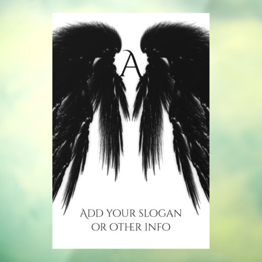 ブラックエンジェルウィングズモノグラム ウィンドウサイン (シート3)