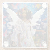 ブラックエンジェルファンタジーアート ガラスコースター (裏面)