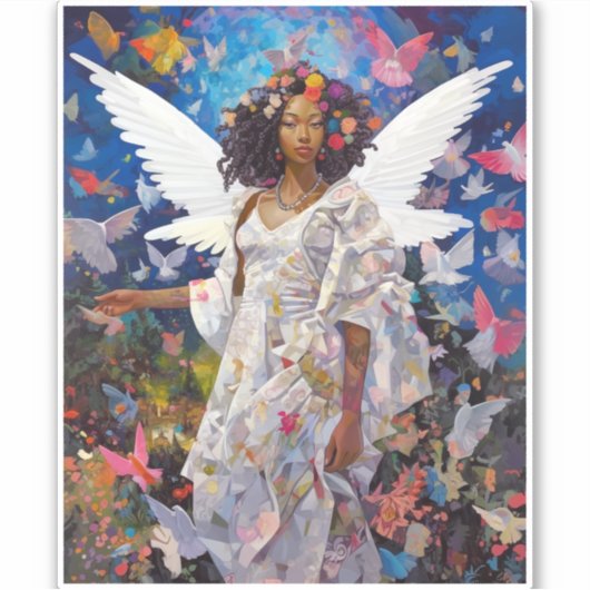 ブラックエンジェルファンタジーアート シール (正面)