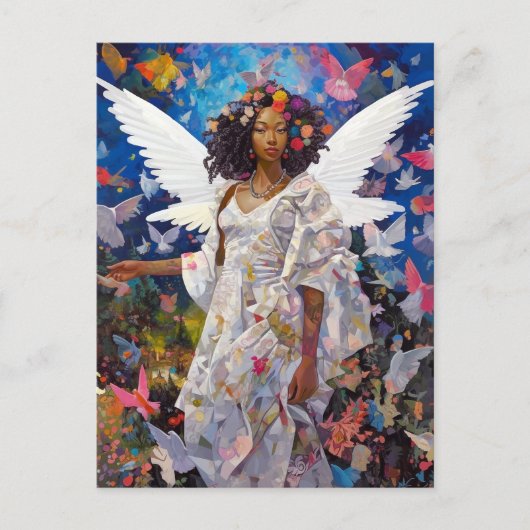 ブラックエンジェルファンタジーアート ポストカード (正面)