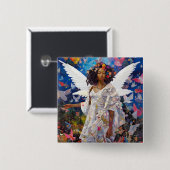 ブラックエンジェルファンタジーアート 缶バッジ (正面&裏面)