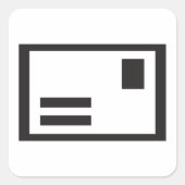 ブラックエンベロープステッカー スクエアシール (正面)