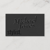 ブラックエンボスルックスタイリストビジネス 名刺 (正面)