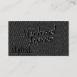 ブラックエンボスルックスタイリストビジネス 名刺