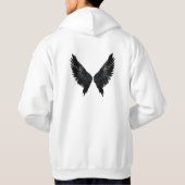 ブラックエ落ちたンジェルと恐れを知らないフード付きスウェットシャツ パーカ (裏面)