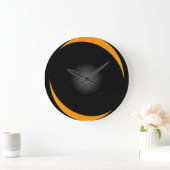 ブラックオはっきりしたプアートイモダンルジェンスクリケットダイアン ラージ壁時計 (ホーム)