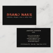 ブラックオアートレグランジンジのブランド+お名前 名刺 (正面/裏面)