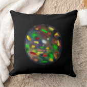 ブラックオエレガントパールジュエルオンブラック クッション (ブランケット)