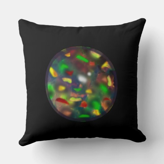 ブラックオエレガントパールジュエルオンブラック クッション (裏面)