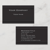 ブラックオエレガントンブラックプロフェッショナル名刺 名刺 (正面/裏面)