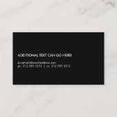 ブラックオクールンブラックデザイン名刺 名刺 (裏面)