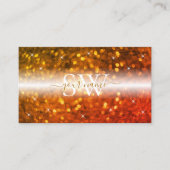 ブラックオスタイリッシュレンジグリッターモノグラきらめくム 名刺 (正面)