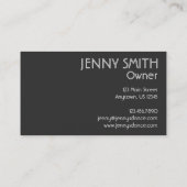 ブラックオックスフォードタップシューダンス先生スタジオ 名刺 (裏面)