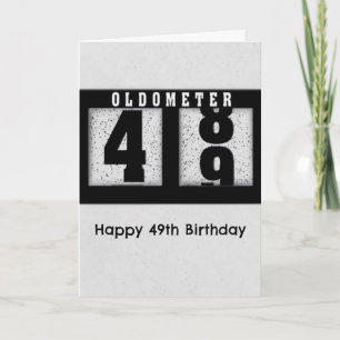 ブラックオドメーター49誕生日ユーモア カード