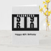 ブラックオドメーター60誕生日ユーモア カード (黄色い花)