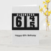 ブラックオドメーター65誕生日ユーモア カード (黄色い花)