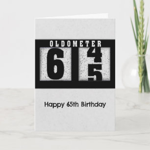 ブラックオドメーター65誕生日ユーモア カード