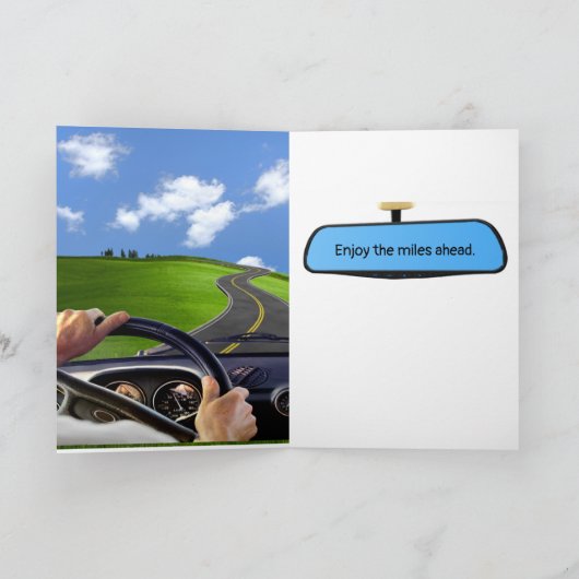 ブラックオドメーター70誕生日ユーモア カード (内部)