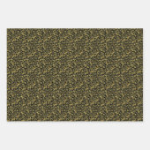 ブラックオニキスと金ゴールド ラッピングペーパーシート (正面3)