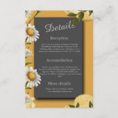 ブラックオニキスのレトロマーガレット花囲いカード エンクロージャーカード (正面)