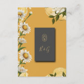 ブラックオニキスのレトロマーガレット花囲いカード エンクロージャーカード (裏面)