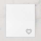 ブラックオニキスハートジェムラインアートゲスト座席表 プレイスカード (外部開封)