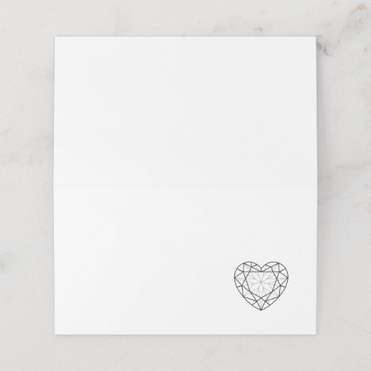 ブラックオニキスハートジェムラインアートゲスト座席表 プレイスカード (外部開封)