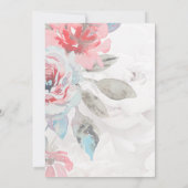 ブラックオニキスフローラヤモフラワー結婚バラ 招待状 (裏面)