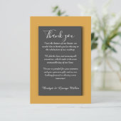 ブラックオニュックスシンプルオレンジヴィンテージエレガンス サンキューカード (スタンド正面)