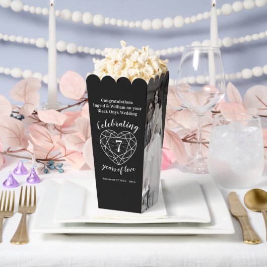 ブラックオニュックス7周年結婚の2枚の写真 フェイバーボックス (ウェディング)