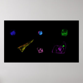 ブラックオブジェクトミニマリスト絵画 ポスター