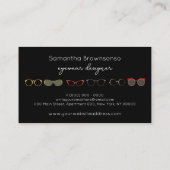 ブラックオプティックアイウェアファッションサングラス 名刺 (裏面)