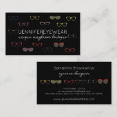 ブラックオプティックアイウェアファッションサングラス 名刺 (正面/裏面)