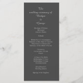 ブラックオモダンニュックスヴィンテージ結婚デコ プログラム (裏面)