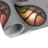 ブラックオモダンレンジバスケットボールスポーツパターン ラッピングペーパー (ロールコーナー)