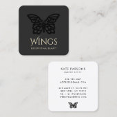 ブラックオモダンンブラックバタフライ スクエア名刺 (正面/裏面)