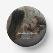 ブラックオモダンーバーレイ付き結婚写真 ペーパーボウル (正面)