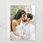 ブラックオモダンーバーレイ2フォト結婚ズ 招待状 (裏面)