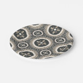 ブラックオリーブエレガントエンブレムフローラ ペーパープレート (アングル)