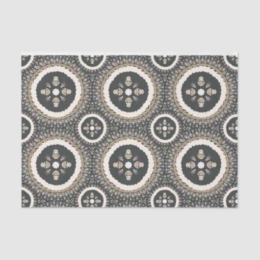 ブラックオリーブエレガント装飾フローラ 薄葉紙 (正面)