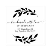 ブラックオリーブリースカスタムモダンタイポグラフィ ラバースタンプ (インプリント)