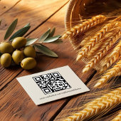 ブラックオリーブ枝水カラーQRコードエンクロージャ エンクロージャーカード