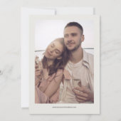 ブラックオリーブ素朴・ワイルドフラワー結婚の写真 招待状 (裏面)