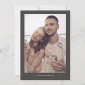 ブラックオリーブ素朴・ワイルドフラワー結婚の写真 招待状 (裏面)