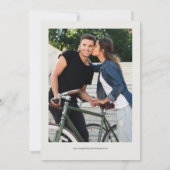 ブラックオリーブ・つる植物写真結婚の花 招待状 (裏面)