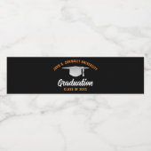 ブラックオレンカスタムジ学校卒業パーティー ペットボトルラベル (シングルラベル)