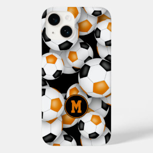 ブラックオレンジのチームカラーおもしろいボールのパターン Case-Mate iPhone 14ケース