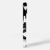 ブラックオレンジのチームカラーおもしろいボールのパターン Case-Mate iPhoneケース (裏面 / 右)